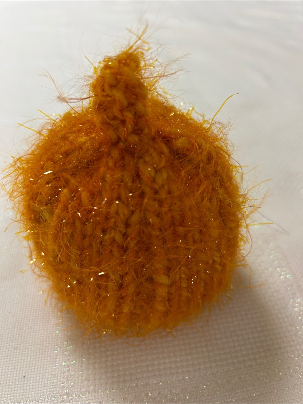 Handcrafted Orange & Brown Knit Pumpkin  - seasonal pumpkin set image 4